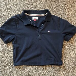 Tommy Hilfiger woman’s cropped  Dark Blue Polo